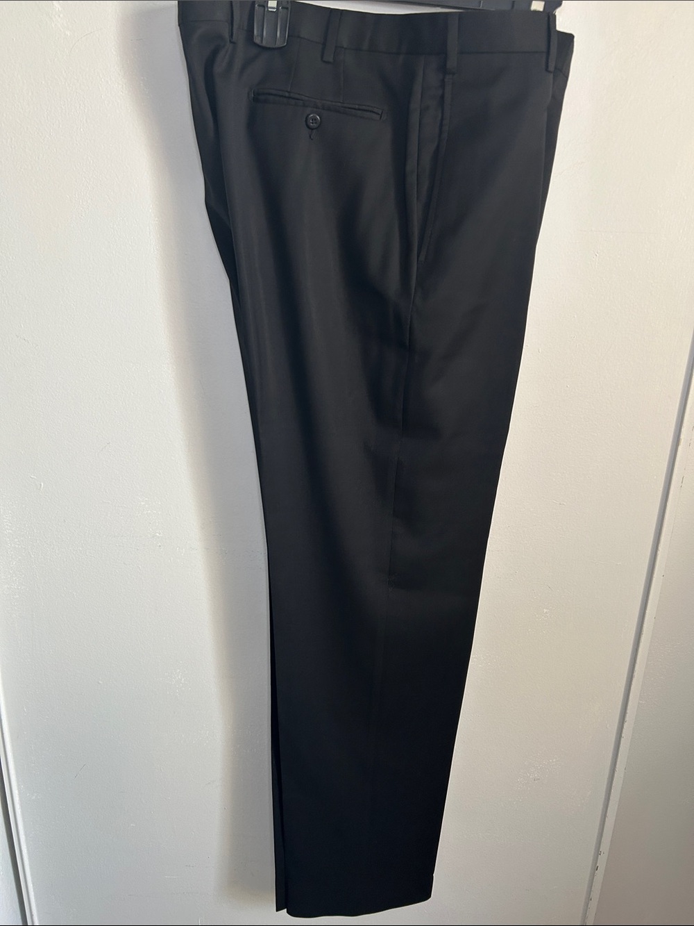 Zanella Men's Wool Classic Dress Pants in Black